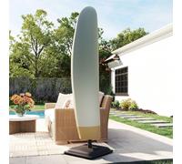 Parasol Cover Patio Cantilever Cover Banana Umbrella Cover with Zipper Outsunny Beige One Size
