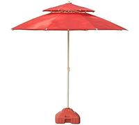 Parasol Garden Parasols 7.5ft/9ft Double Top Patio Umbrella, Outdoor Sun Shade for Beach/Pool/Garden Umbrellas Round Sunscreen (Red 9 Ft/270cm)