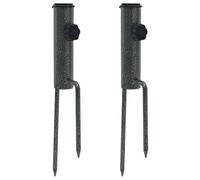 Parasol Ground Spikes Stand Steel Beach Umbrella Holder Garden Sand Base