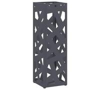 Parasol Holder Anthracite Metal 15.5 x 15.5 x 49 cm, Sturdy Umbrella Stand with Drip Tray and Storage Space for Hallway, Entrance, Office, Practice, Hotel, Restaurant