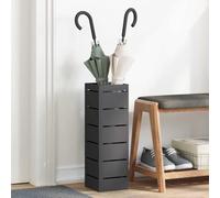 Parasol Holder Black Metal 15.5 x 15.5 x 49 cm Umbrella Stand with Drip Tray for Hallway Entrance Area Office and Practice Practical Umbrella Shelf and Stick Holder for Order