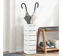 Parasol Holder Steel White 15.5 x 15.5 x 49 cm with Storage Space for Hallway Entrance Area Office Practice Restaurant for Practical Umbrella Storage and Organisation with Drip Tray