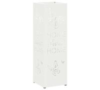 Parasol Holder White Metal 15.5 x 15.5 x 49 cm with Drip Tray and Storage Space, Practical Umbrella Stand for Hallway, Entrance Area, Office, Foyer and Front Door Order