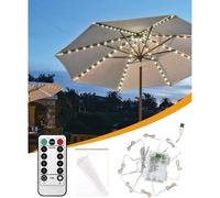 Parasol Lights, 8 Modes Patio Umbrella Lights With 104 Leds, Waterproof Garden Parasol Lights Battery Powered Or Usb Port, Dimmable With Timer Remote