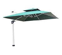 Parasol,Outdoor Cantilever Outdoor Table Umbrella with 8 Sturdy Ribs Market Umbrellas for Garden Deck Backyard and Pool Green-3 x