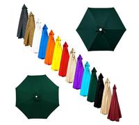 Parasol Replacement Canopy 2.5m, 2.7m, 4.0m, 6 Ribs/8 Ribs, Garden Umbrella Replacement Cover, for Yard, Beach, Garden Umbrella, Canopy Only, Beige(Green,2.7m/8-Ribs)