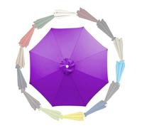 Parasol Replacement Canopy 6 Ribs/8 Ribs 2.0m 2.30m 2.50m 2.70m 3.0m 3.50m Replacement Parasol Fabric Cover For Garden Umbrella UV 50+ Waterproof(Purple,6.5ft (200cm)/6 Ribs)
