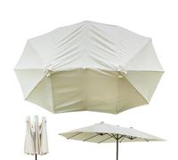 Parasol Replacement Canopy | Sunproof 12-Rib Umbrella Top Replacement Cloth | Outdoor Patio Beach Umbrella Replacement Canopy For Markets, Decks, Pergolas, Beige, Refer to description