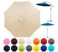 Parasol Replacement Cover 2-4 m 6/8 Struts, Replacement Cover for Parasol, for Market Umbrella and Cantilever Parasol, for Garden, Patio and Balcony (#03, 2.5 m, 6 Struts)