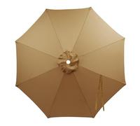Parasol Replacement Cover 3 m Diameter, Replacement Canopy, 8 Struts Patio Umbrella Canopy Parasol Cover Garden Umbrella Cantilever Parasol for Garden, Beach, Pool (Khaki, 3 m / 8 Bones)