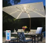 Parasol Solar Fairy Light, Remote Control LED Parasol 8 Modes, 104 LEDs, IP67 Waterproof Garden Lights