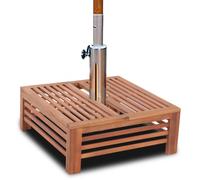 Parasol Stand Cover Wooden Natural Acacia Side Table Outdoor Rustic 62x62x25 cm