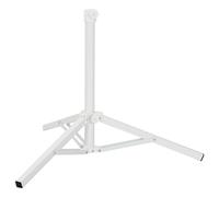 Parasol Stand White Steel 59x59x54cm Foldable Stable Rust-Resistant Easy Base