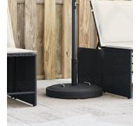 Parasol Stand with Handles, 25 kg Heavy Round Base, Compatible with Diameter 38/48 mm Mast, Can be Filled with Concrete, Sturdy Base for Garden, Balcony, Patio, Windproof and Space-saving