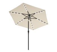 Parasol Sun Umbrella with LED Lights, Beige / 2.7 m
