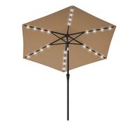 Parasol Sun Umbrella with LED Lights, Taupe / 2.7 m