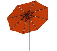 Parasol Umbrella Patio Garden 24 LED Solar Powered Tilt Outdoor String Light