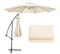 Parasol Umbrella Replacement Canopy Cover 2m/2.7m/3m (6.5'/8.8'/9.8') Cantilever Parasol Top Fabric Cover Sunshade Cloth For 6/8 Ribs Standard, Offset Hanging Parasols (Color : Off-white, Size : 8 r