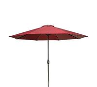 Parasol Umbrella, Umbrellas Sunscreen, Wine Red, Dark Green, Beige, Khaki, Brown, Round, with Tilt Function, 2.7M*2.5M, Rust-Proof Iron, for Gardens, Patios, Decking, Outdoor Sun Shade