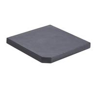 Parasol Weight Plate Made of Black Granite 25 kg Square 47 x 47 cm Sturdy Plate Stand for Garden Balcony Patio Windproof and Space Saving
