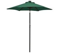 Parasol with LED Lights Aluminium Outdoor Canopy Shelter Patio Umbrella vidaXL