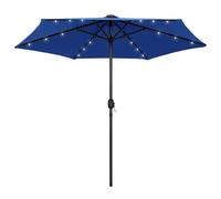 Parasol with LED Lights and Aluminium Pole Umbrella Garden Sunshade vidaXL