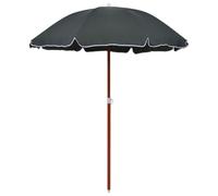 Parasol with Steel Pole 180 cm Anthracite Berkfield Home Black One Size