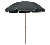 Parasol with Steel Pole 240 cm Anthracite Berkfield Home Black One Size