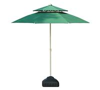 Parasols 7.5ft/9ft Double Top Patio Outdoor Sun Shade For Beach/Pool/Garden Umbrellas Round Sunscreen, Water/UV-Resistant Market Umbrella (Color Red, Size 9 Ft/270cm)