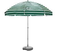 Parasols 8.2ft Striped Beach UV Portable Outdoor Patio Garden Umbrella Sun Shelter with 8 Sturdy Ribs Crank Good (A Blue and White Stripes)