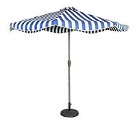 Parasols 9ft/2.7m Outdoor Parasol Patio Striped Umbrella, for Garden, Deck, Backyard and Pool, Sunscreen UV50+, 5 Colors