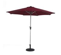 Parasols 9ft 270cm Garden Umbrella Outdoor Sun Shade for Beach/Pool/Patio Umbrellas Round Sunscreen - Wine Red