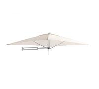 Parasols Wall Mount Square Patio Umbrella - Outdoor Garden Balcony Tilting Sunshade Umbrella, Aluminium, 210cm (Off)