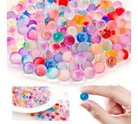Parastar 200 PCS Glass Marbles Set, 10mm Coloured Marbles with Box, Reusable Multi-Color Dotted Glass Marble for DIY Projects, Home Decoration, Marble Games, Garden Design (10 Colours)