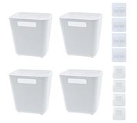 Parastar 4 PCS Self-Adhesive Wall Mounted Storage Box,Kitchen Cabinet Door Storage Boxes,Wall Mounted Storage Box,No Drilling Hanging Storage Containers for Bathroom Kitchen Office Bedroom Room
