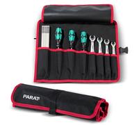 PARAT Basic Roll-Up Case 8 | Roll Bag for 8 Tools Made of Nylon | Compact Tool Bag with Buckle | Empty Tool Roll for Craftsmen | Premium Tool Bag Black
