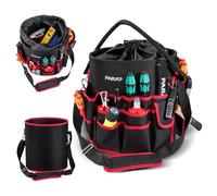 Parat Basic Tool Bucket (for Approx. 5990831991, 50 Tools, Inner and Outside, with Shoulder Strap, Black