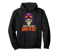 Paratrooper Halloween Death From Above Winged Skull Pullover Hoodie