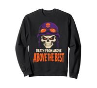 Paratrooper Halloween Death From Above Winged Skull Sweatshirt