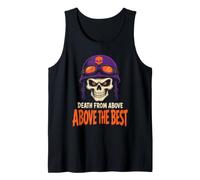 Paratrooper Halloween Death from Above Winged Skull Tank Top