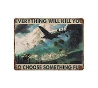 Paratrooper Landing Vintage Tin Sign Metal Tin Signs for Man Cave Funny Art Wall Plaque Kitchen Bar Pub Coffee Shop Wall Decor