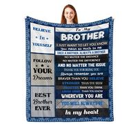 Parcae Brother Birthday Gifts, Presents for Brother, Birthday Present for Brother Adult, Big Brother Gifts from Sister, Brothers for Birthday Christmas Fathers Day, Brother Throw Blanket 150x130CM