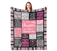 Parcae Daughter Gifts, Birthday Gifts for Daughters Adult, Idea Daughter Birthday Gifts, Best Daughter Presents Dear Daughter Blanket from Mum Dad 150x130CM