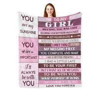 Parcae Gift for Her, Anniversary Blanket Gifts for Her, Romantic Gifts, Birthday Gift for Wife Girlfriend, Cute Presents for Girlfriend, I Love You Love Girlfriend Blanket 150X130CM