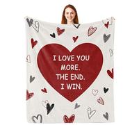 Parcae Gifts for Her/Him, I Love You Gifts for Her/Him, Gift for Boyfriend/Girlfriend, Ladies Romantic Birthday Gift for Women on Valentines Day, Love Blanket 150x130CM