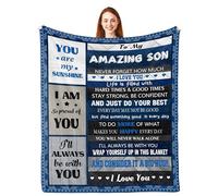 Parcae Son Gifts from Mum Dad, Son Birthday Gifts, Gifts for Son Teenage Boys, Boys Birthday Gifts, Gifts for Dons Adult, Christmas Birthday Gifts for Son, Son Idea Birthday, Throw Blanket 150x130CM