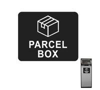 Parcel Box Sign Adhesive 11cm x 9cm Parcel Box Sign Deliveries Waterproof Self Adhesive Acrylic for House Office Mail Box, Accurate Put delivery, No Longer Lose The Parcel (Black)