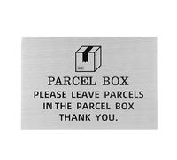 Parcel Box Sign, Parcel Box Sign for Outside, Parceled Signs, 15x10cm Please Leave Parcels Here Signs, Aluminum Plaque Parcels Sticker for Delivery Notice, Mail Boxes, Packages, Post, Outside