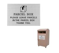 Parcel Box Sign, Parcel Box Sticker for Waterproof & Durable, Parcels Sign Aluminum Self-Adhesive 15x10 cm, 'Please Leave Parcels Here' for House/Office