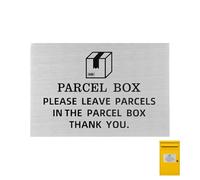 Parcel Box Sign, Parcel Sign, 1PCS Please Leave Parcels Here Signs 15 x 10 cm, Aluminum Plaqu Parcels Sticker for House Office Outside PLEASE LEAVE PARCELS IN THE PARCEL BOX THANK YOU